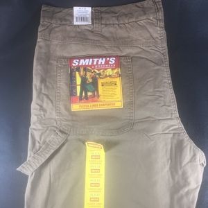 SMITH'S FLEECE LINED WORK JEANS W44 L32
